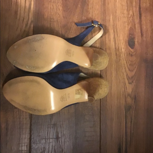 PacoGil blue suede sling back heels - Picture 5 of 5